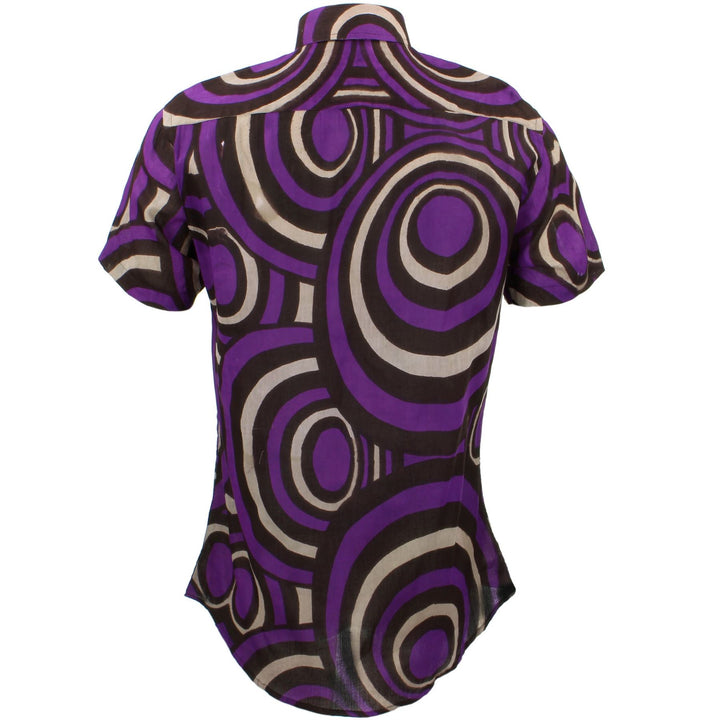 Slim Fit Short Sleeve Shirt - Retro Circles