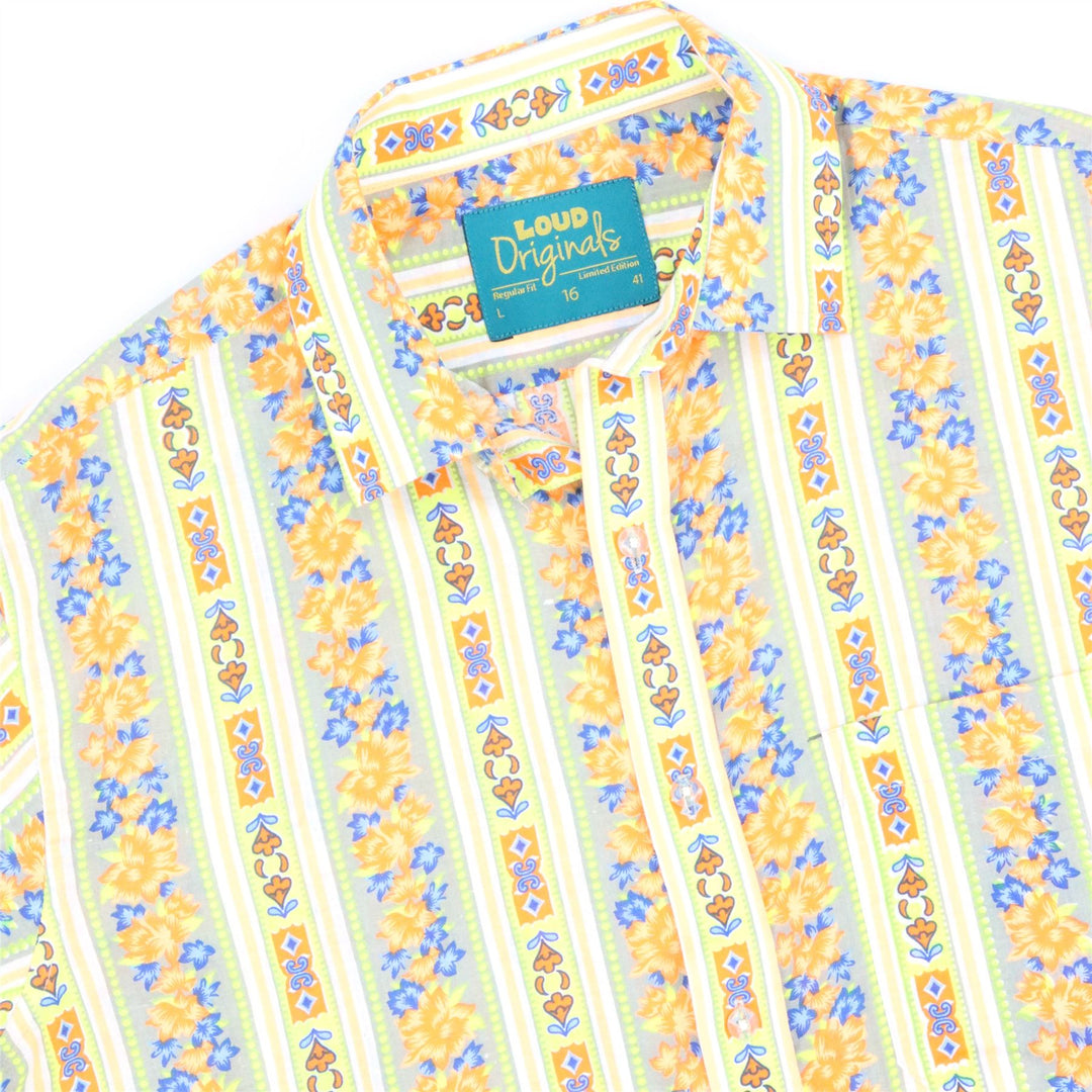 Regular Fit Short Sleeve Shirt - Folk Stripe
