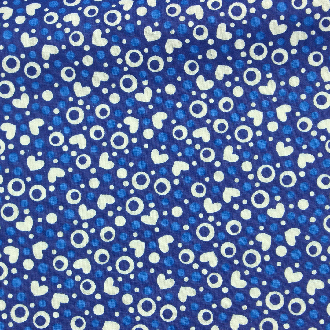 Tailored Fit Short Sleeve Shirt - Blue Hearts & Dots