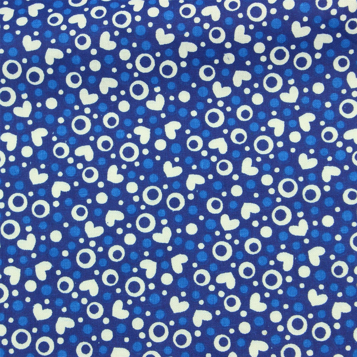 Tailored Fit Short Sleeve Shirt - Blue Hearts & Dots