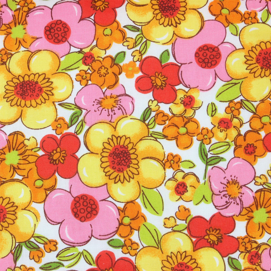 Tailored Fit Long Sleeve Shirt - Bright Pink & Yellow Floral