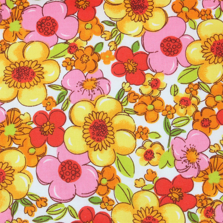 Tailored Fit Long Sleeve Shirt - Bright Pink & Yellow Floral