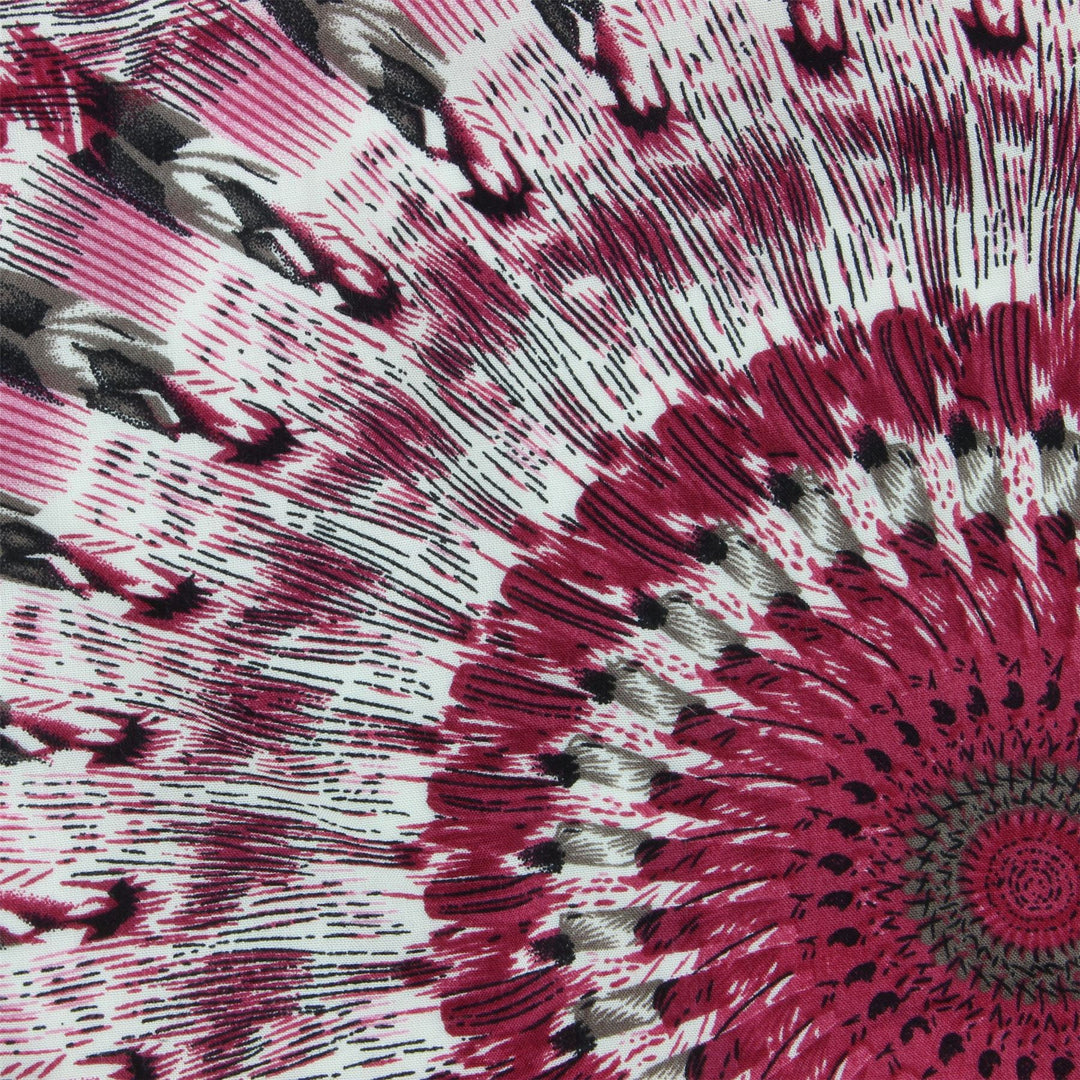 Tailored Fit Long Sleeve Shirt - Deep Red Concentric Rings