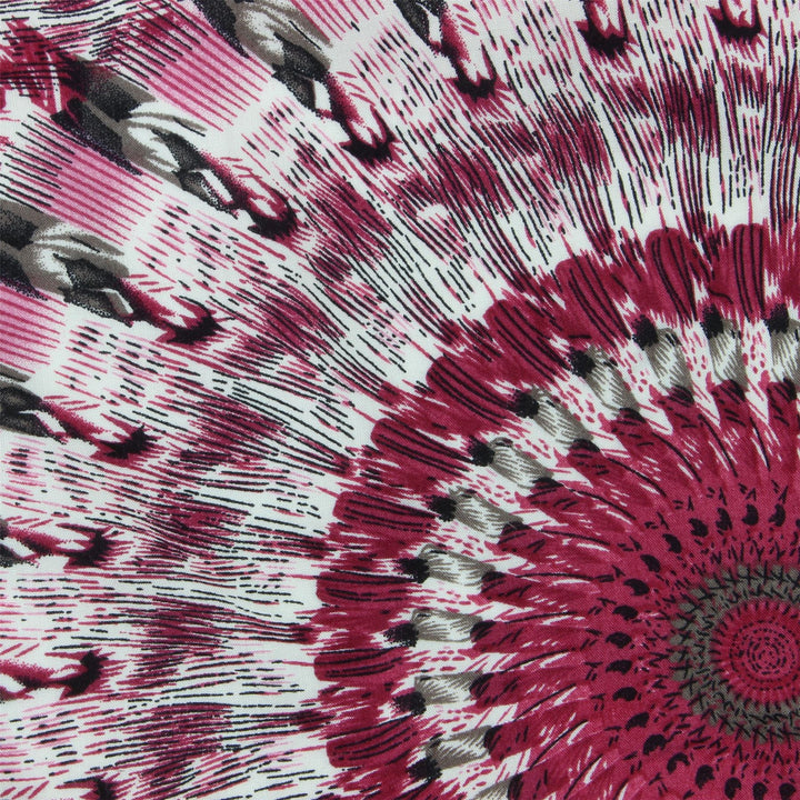 Tailored Fit Long Sleeve Shirt - Deep Red Concentric Rings