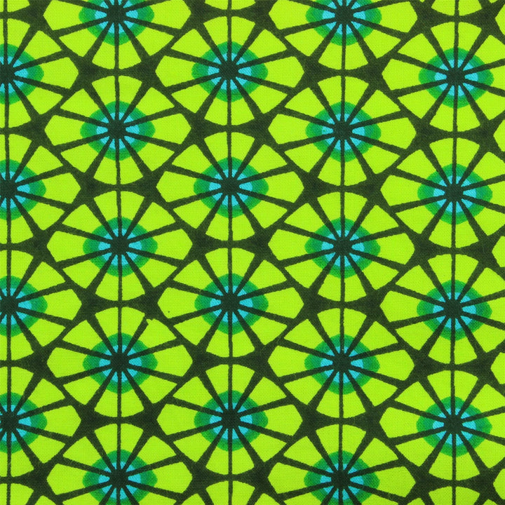 Regular Fit Long Sleeve Shirt - Green Abstract Segments