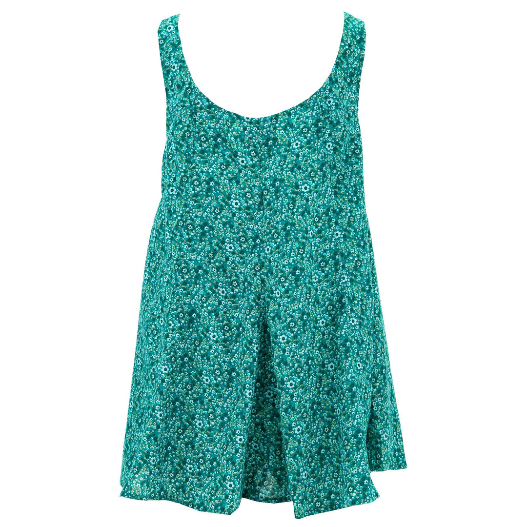 Floaty Dolly Dress - Delicate Teal Flower