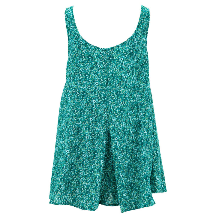 Floaty Dolly Dress - Delicate Teal Flower
