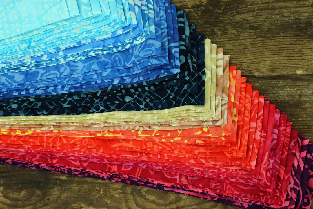 Jelly Roll - 40 Strips of 2.5" x 37" Cotton Batik