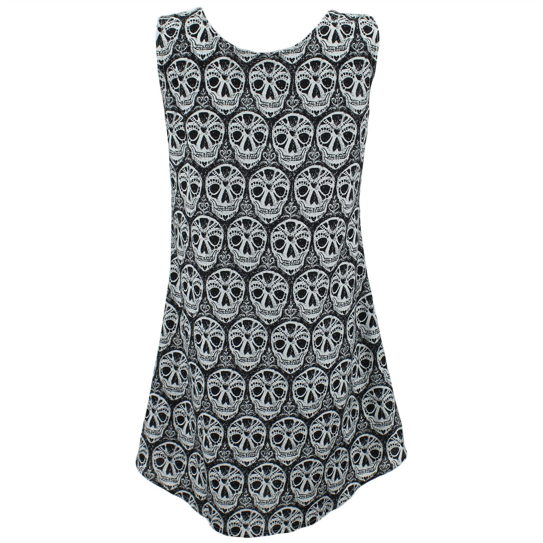 Skull Print Skater Dress