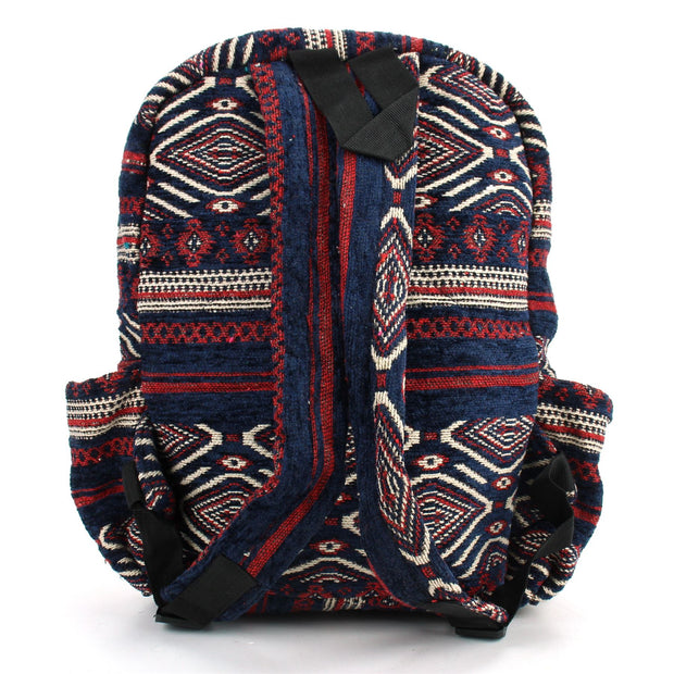 Himalayan Hemp Backpack - Blue Red