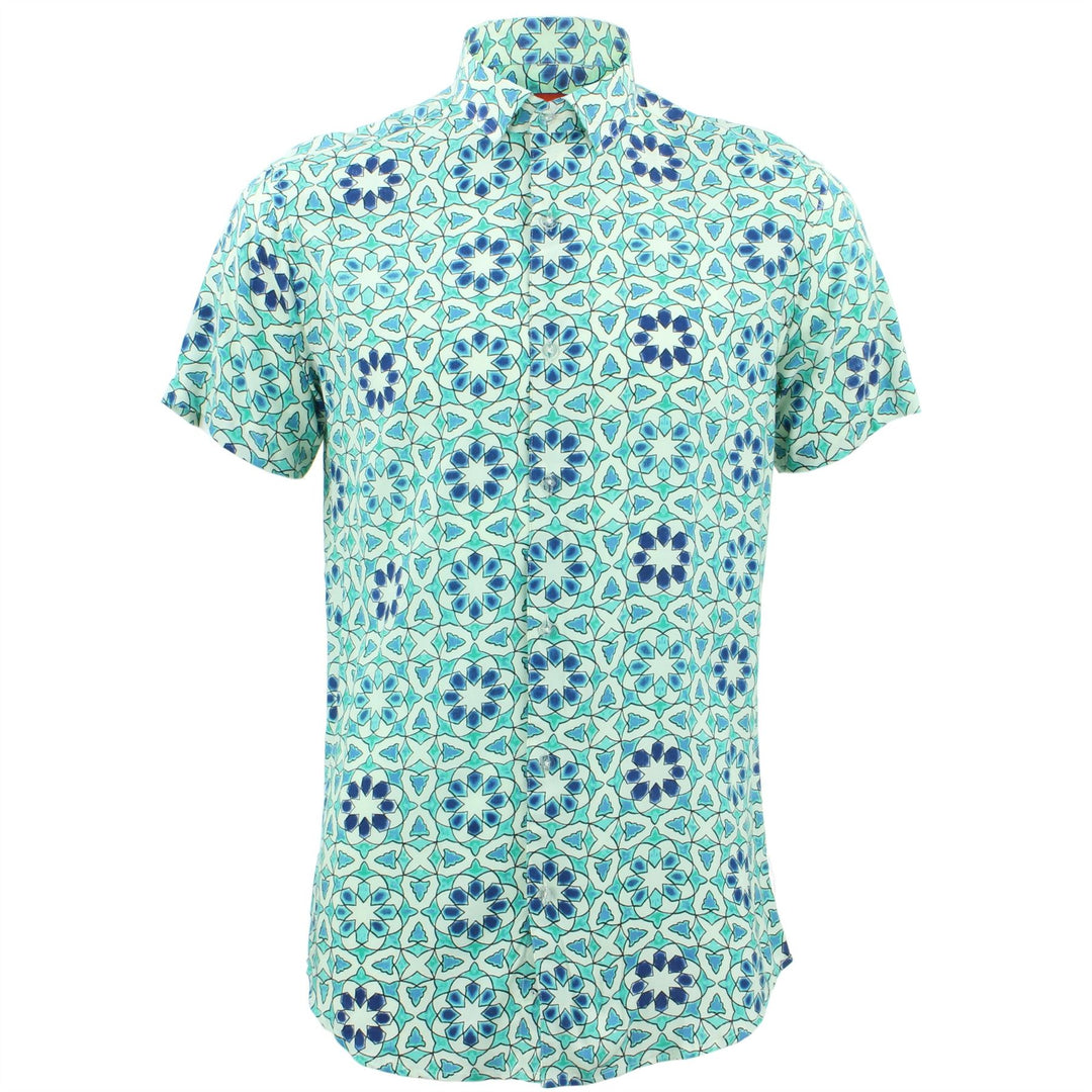 Tailored Fit Short Sleeve Shirt - Moroccan Tile