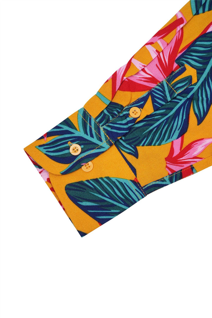 Regular Fit Long Sleeve Shirt - Tropical Paradise