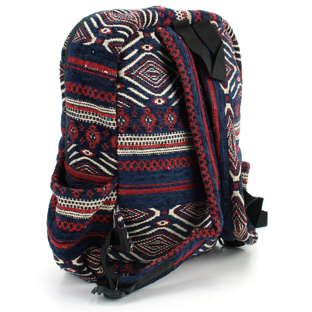 Himalayan Hemp Backpack - Blue Red