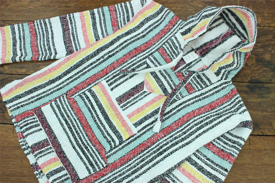 Mexican Baja Jerga Hoody - Sugar Stripe