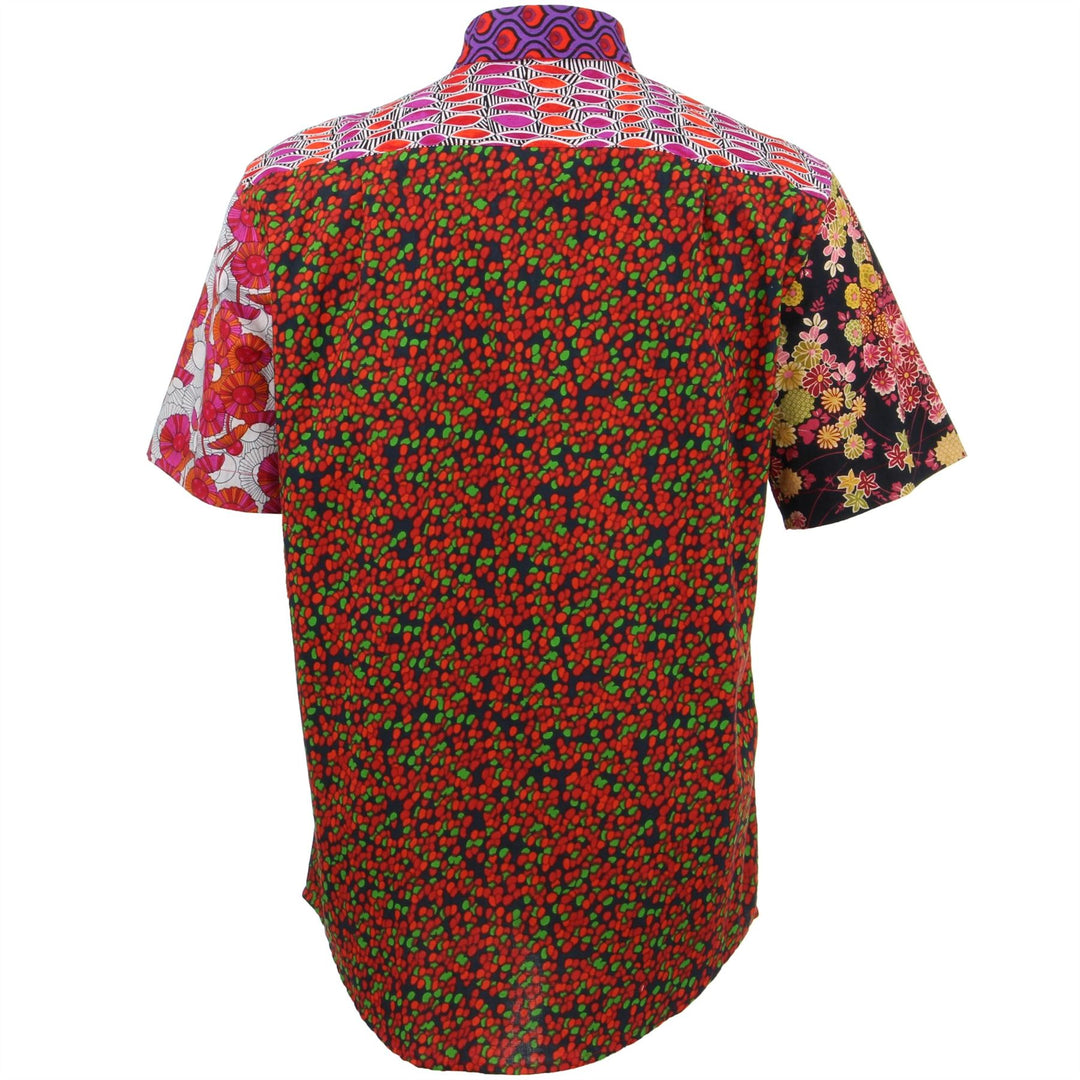 Regular Fit Short Sleeve Shirt - Random Mixed Panel