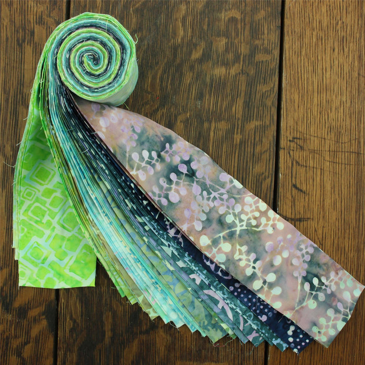 Jelly Roll - 20 Strips of 2.5" x 37" Cotton Batik