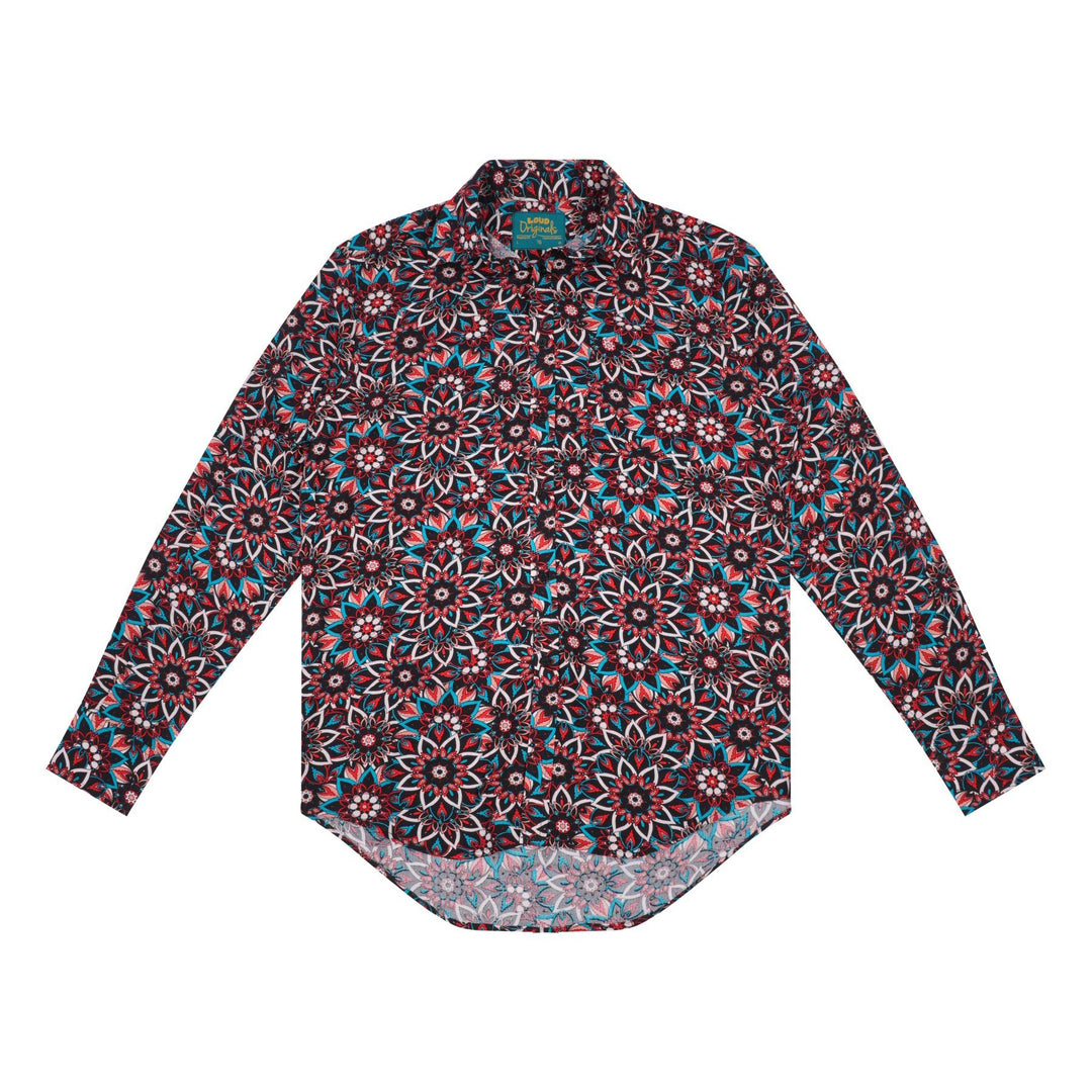 Regular Fit Long Sleeve Shirt - Lotus Kaleidoscope