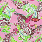 Empire Line Tea Dress - Rainbow Whale Tours Pink Cotton