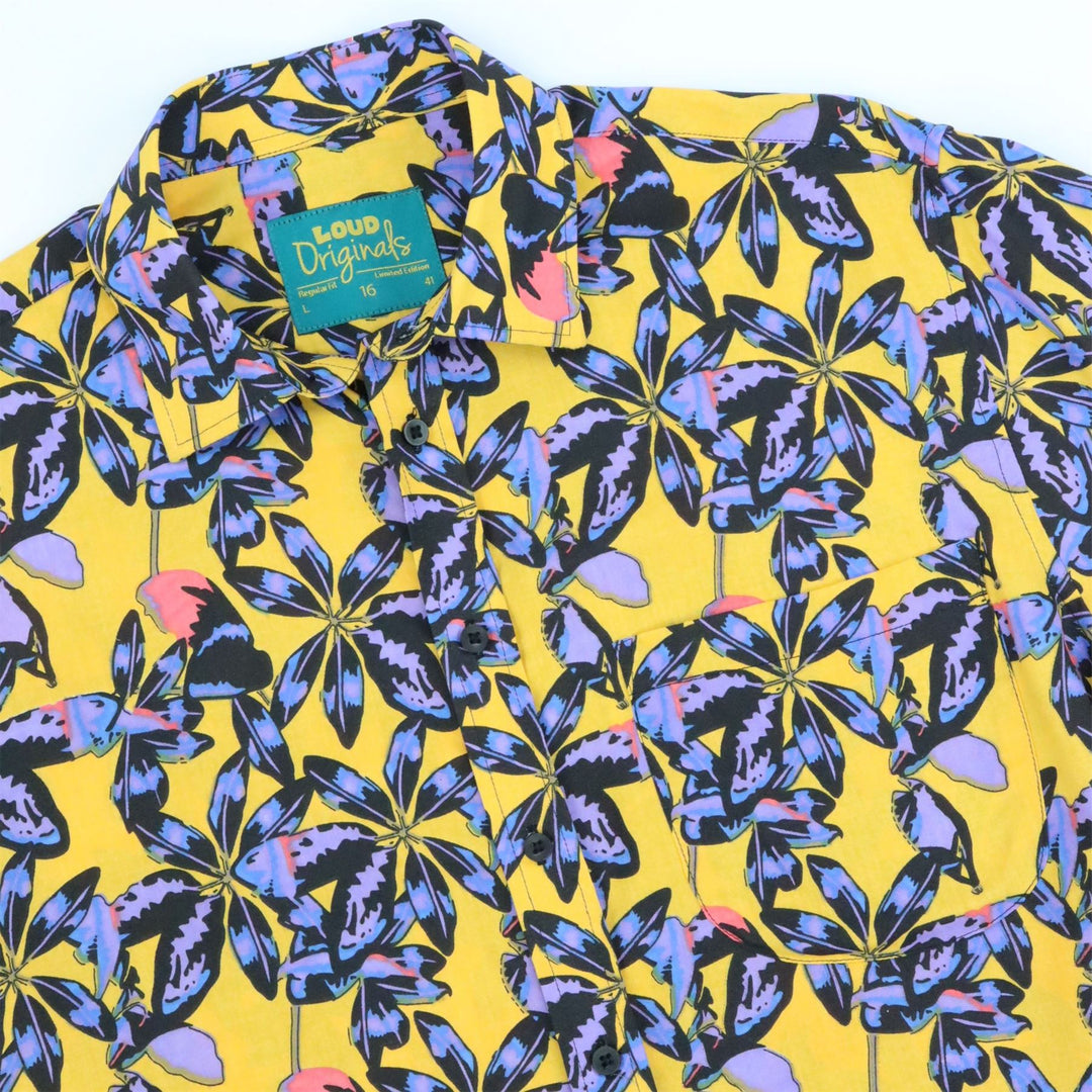 Regular Fit Short Sleeve Shirt - Tropical Frond