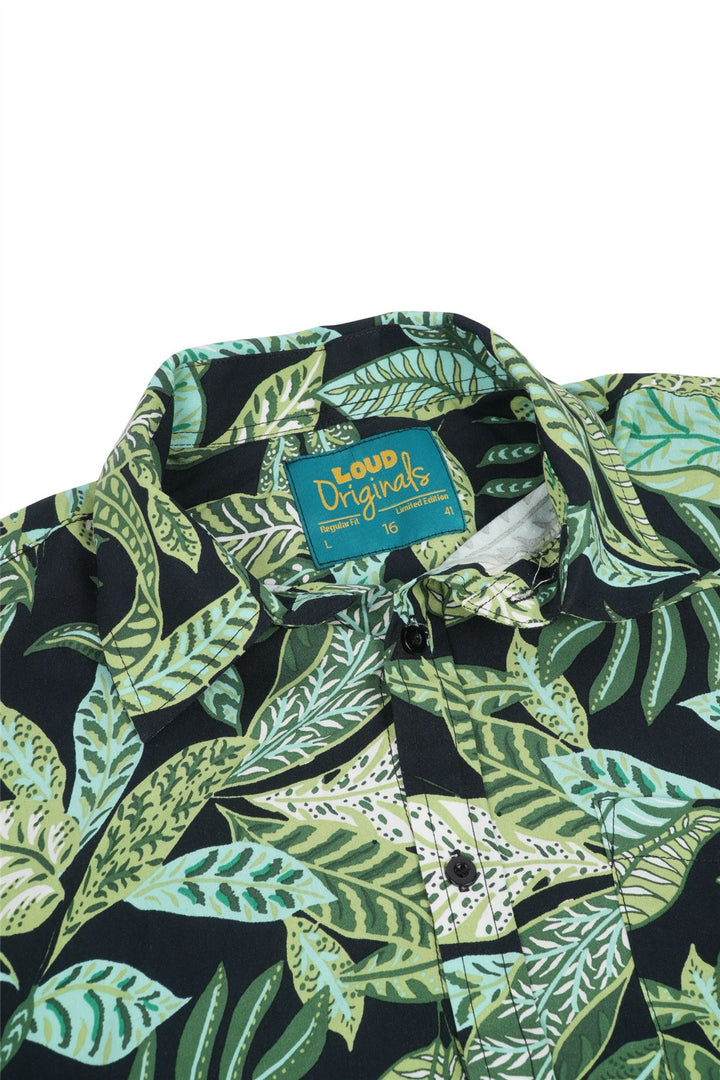 Regular Fit Long Sleeve Shirt - Tropical Woodland
