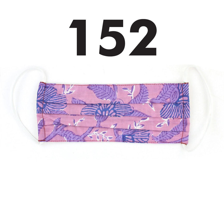 100% Cotton Handmade Pleated Face-Mask