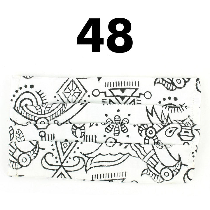 100% Cotton Handmade Pleated Face-Mask