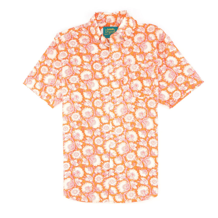 Regular Fit Short Sleeve Shirt - Coral Floral