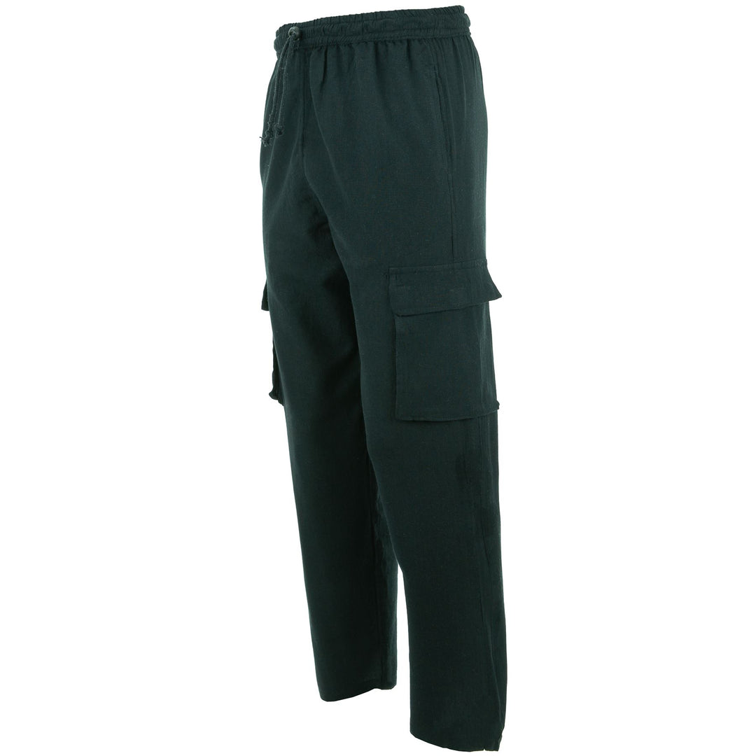 Cotton Combat Trousers Pant - Black
