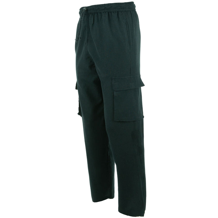 Cotton Combat Trousers Pant - Black