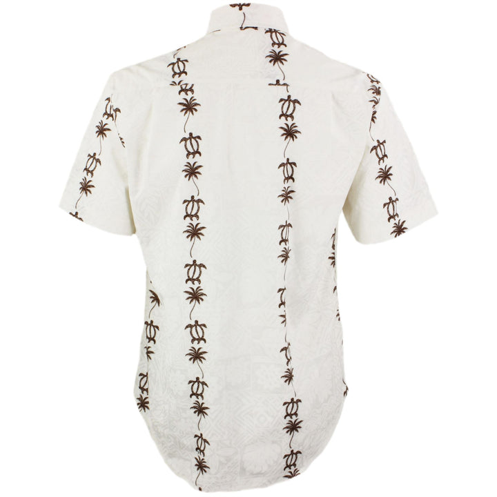 Regular Fit Short Sleeve Shirt - Palm Trees & Turtles