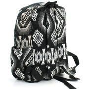 Himalayan Hemp Backpack - Greyscale Aztec