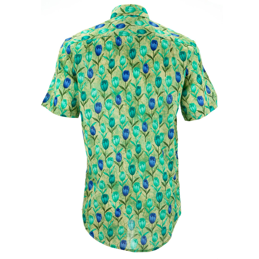 Regular Fit Short Sleeve Shirt - Tulips