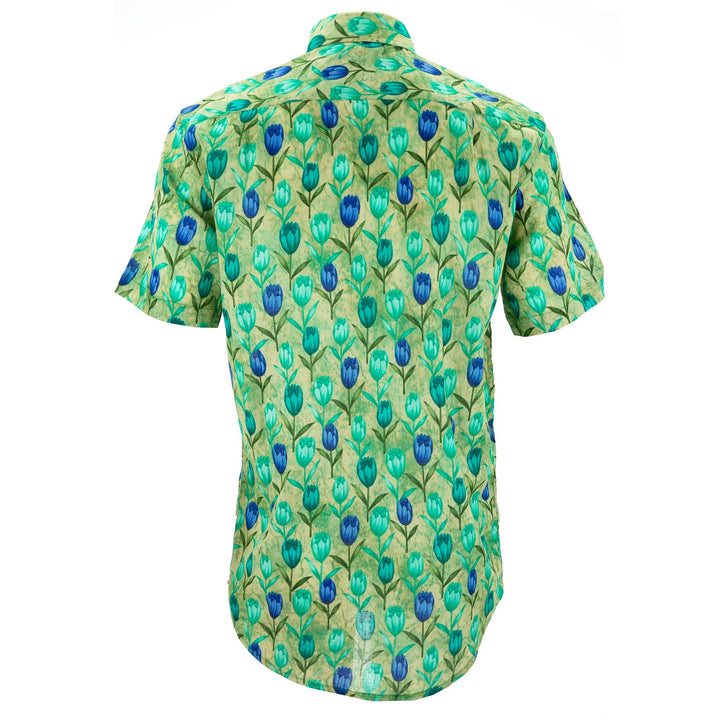 Regular Fit Short Sleeve Shirt - Tulips