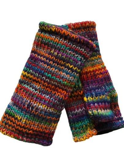 Wool Knit Fleece Lined  Wrist Warmers - SD Multi