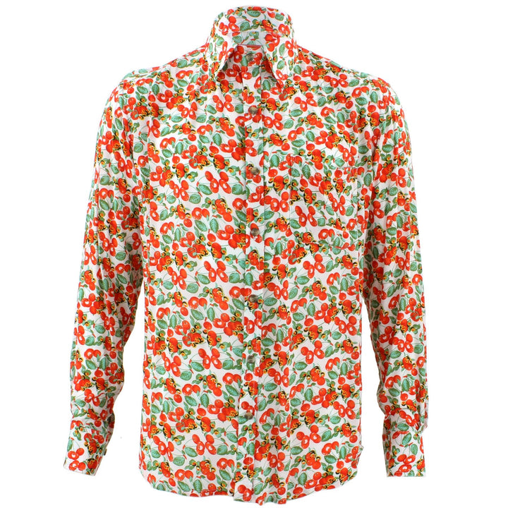 Tailored Fit Long Sleeve Shirt - Orange Berries