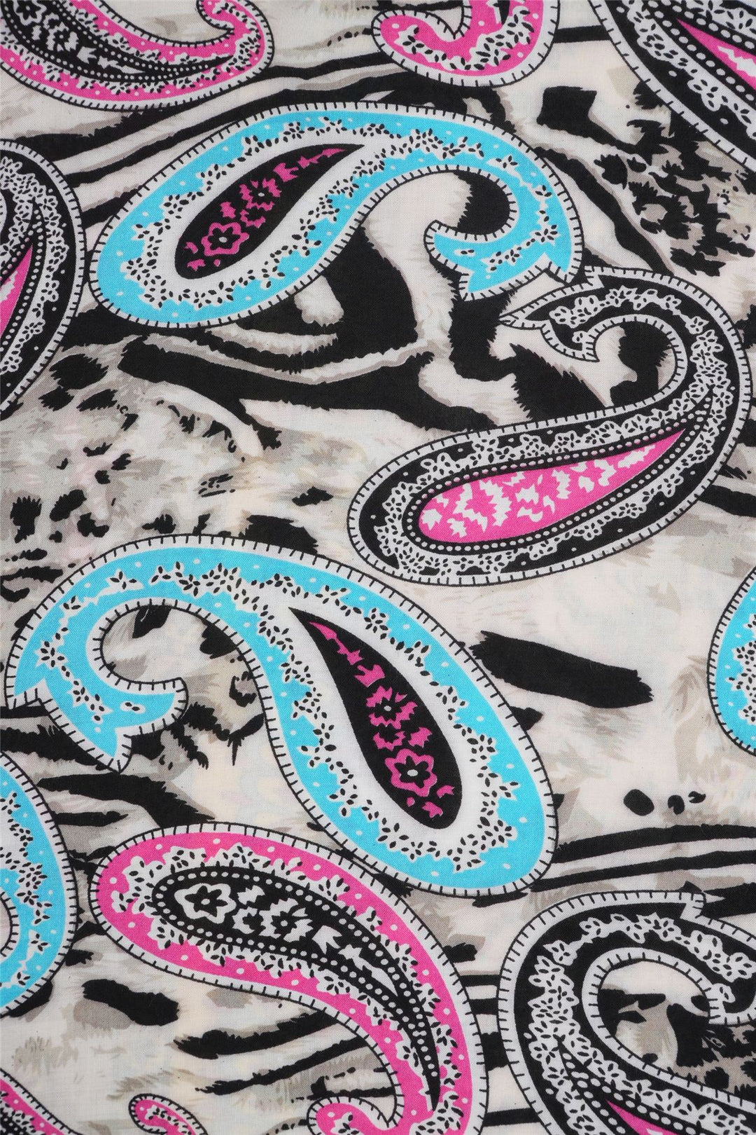 Regular Fit Long Sleeve Shirt - Random Mixed Panel Paisley Floral