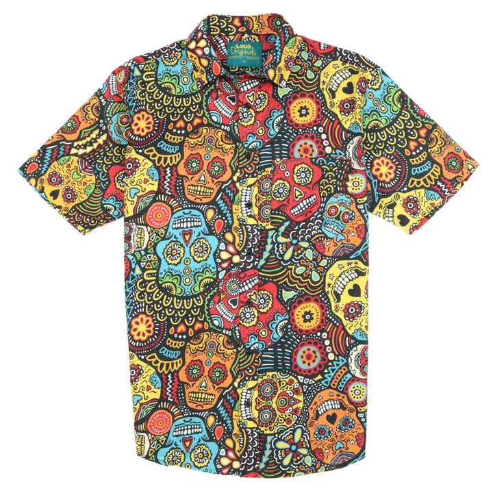 Regular Fit Short Sleeve Shirt - Mexican Calavera Skull