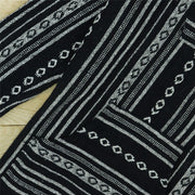 Woven Gheri Cotton Baja Hoodie - Black Diamond