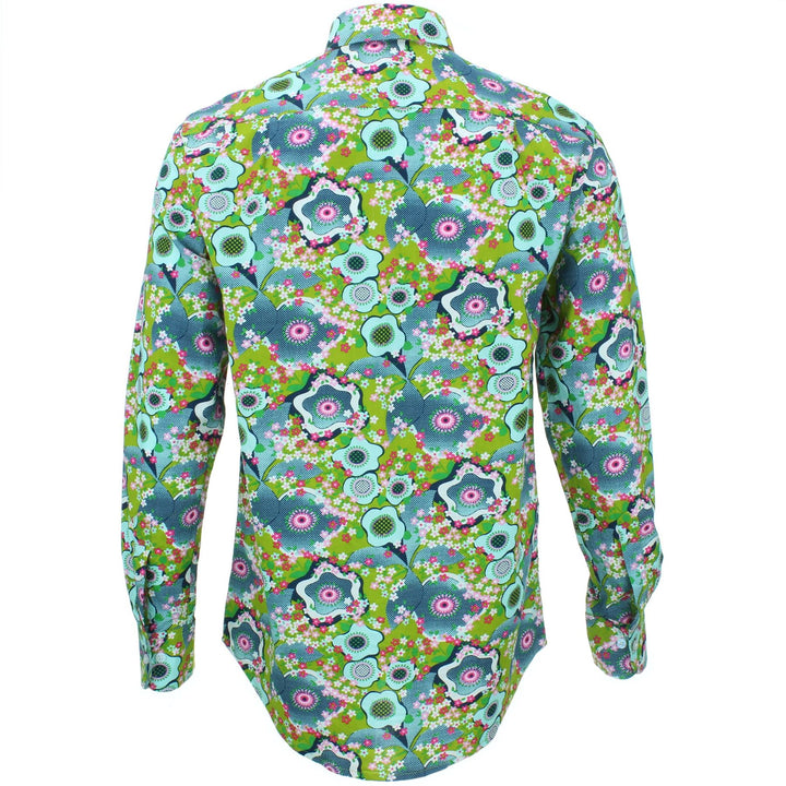 Regular Fit Long Sleeve Shirt - Floral Oyster