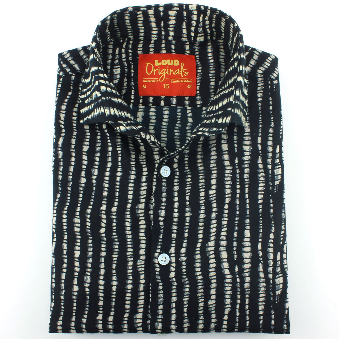Tailored Fit Short Sleeve Shirt - Spine Lines