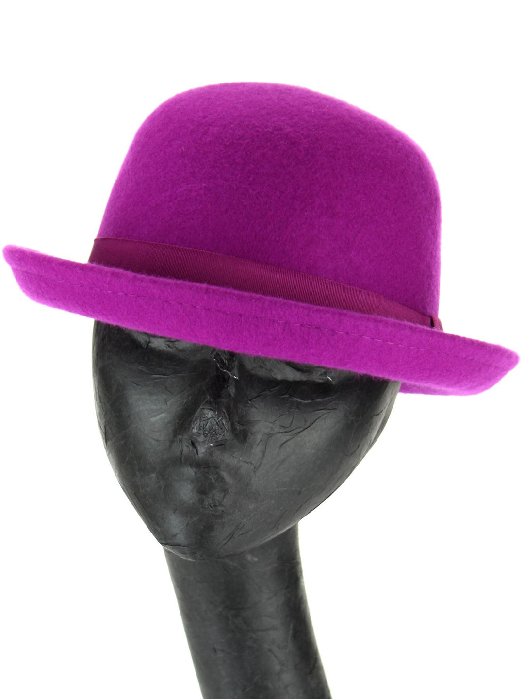 Wool felt bowler Derby hat - Pink