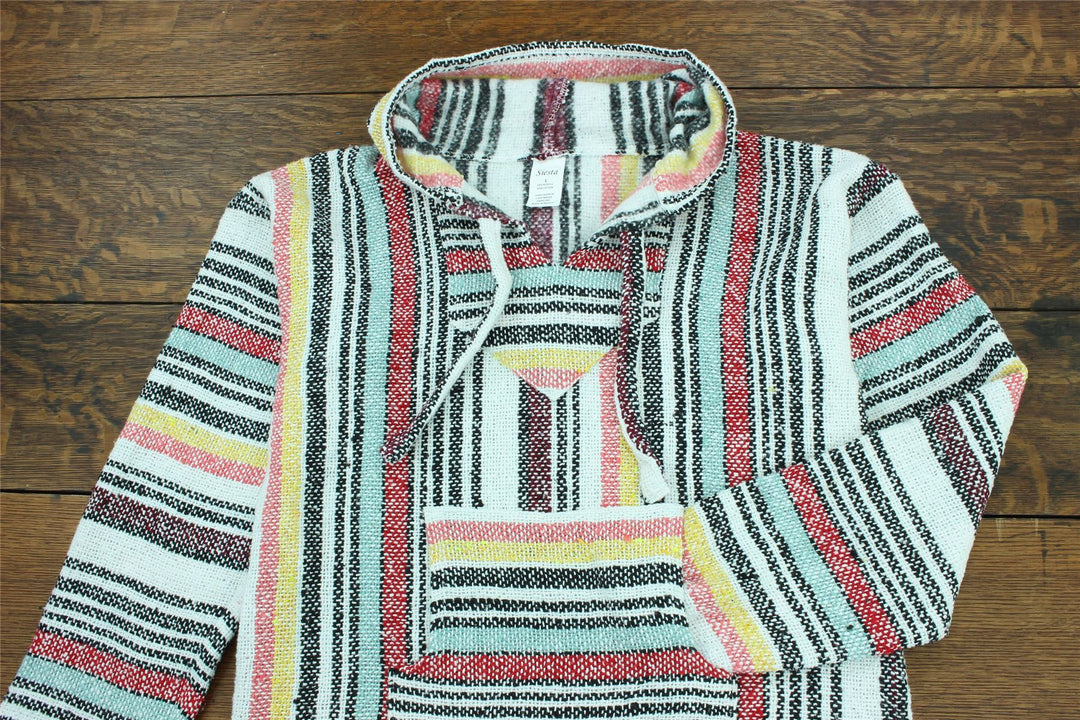 Mexican Baja Jerga Hoody - Sugar Stripe