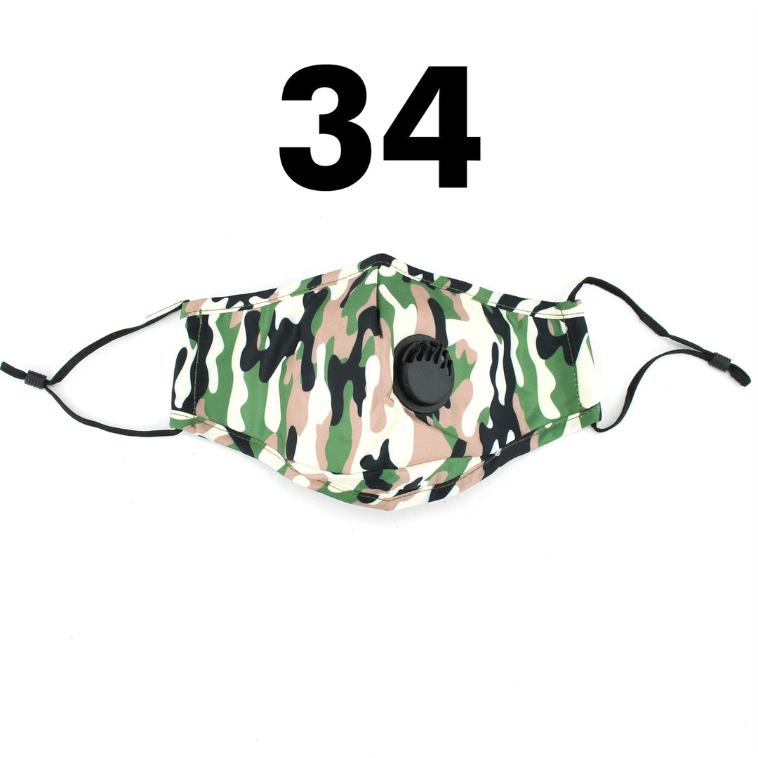 Breathable Vent Face Mask - Camo