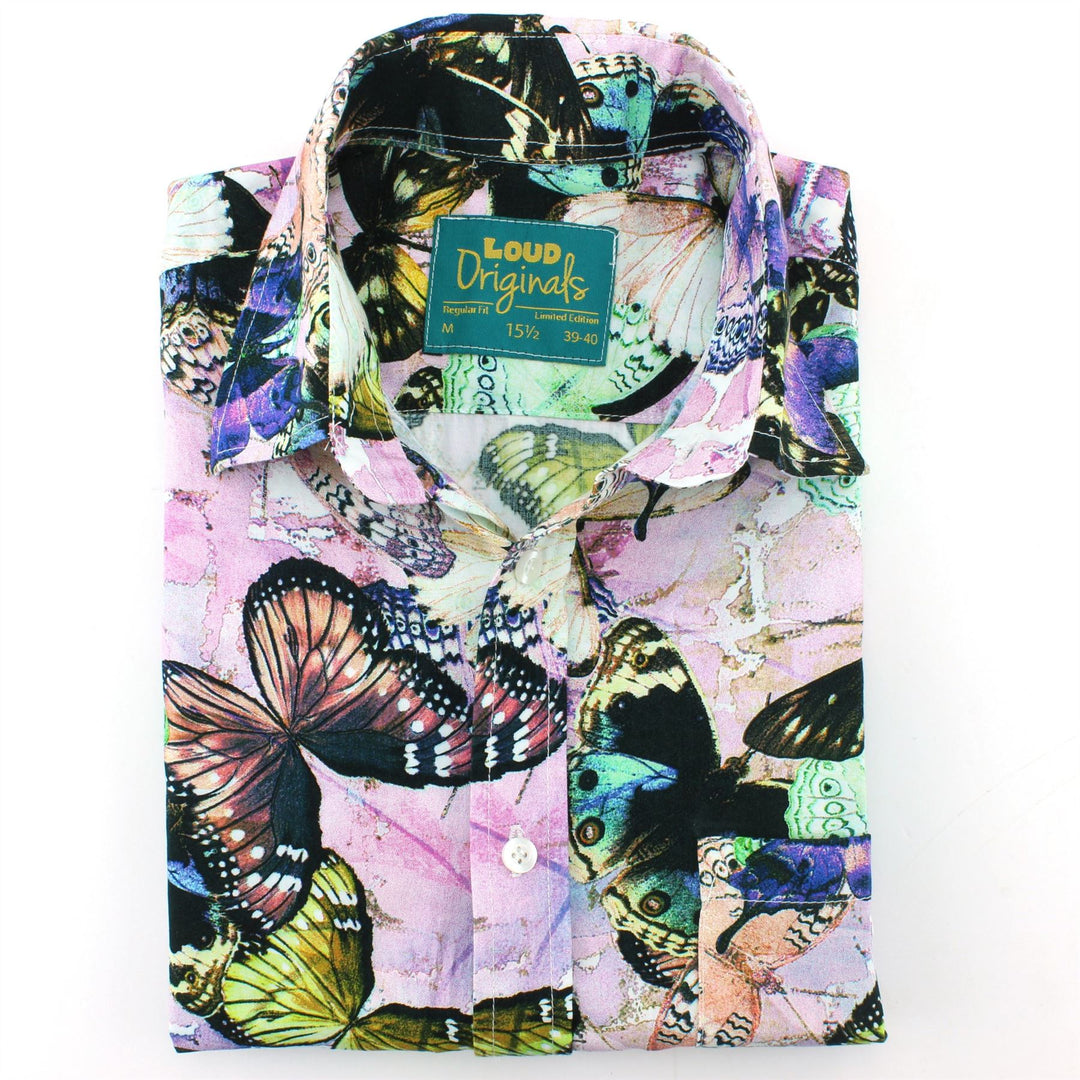 Slim Fit Long Sleeve Shirt - Butterflies