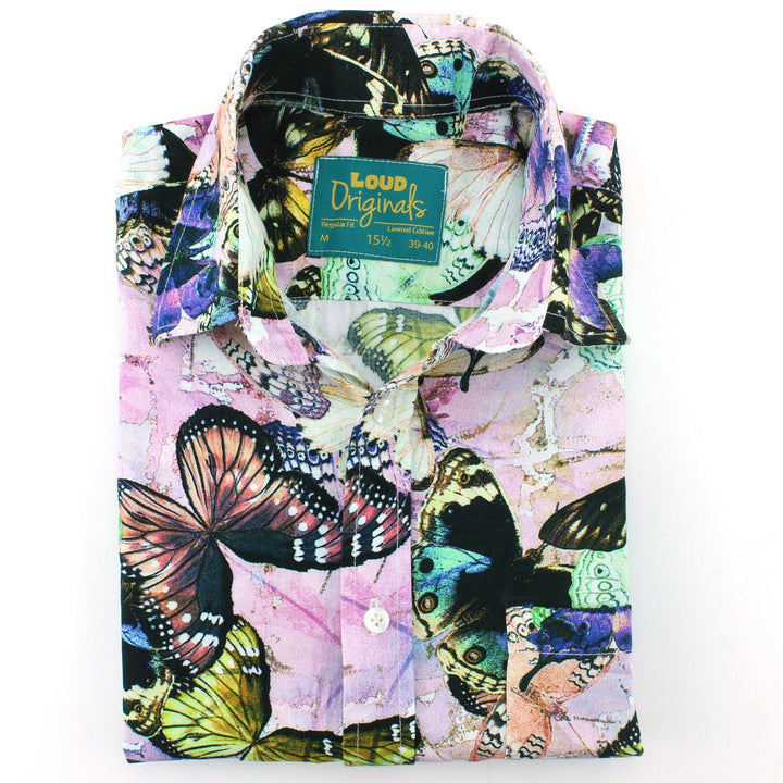 Slim Fit Long Sleeve Shirt - Butterflies