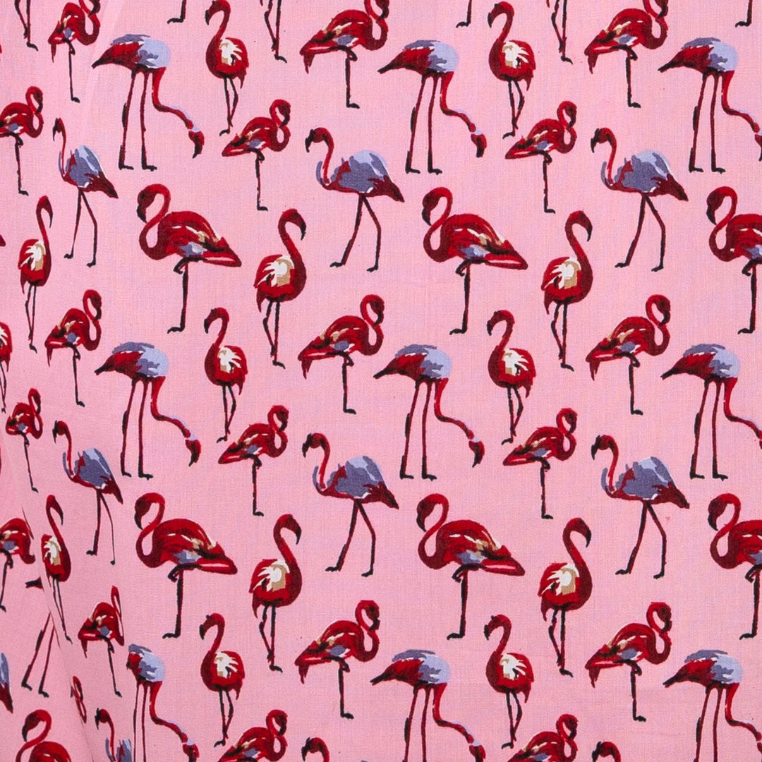 Regular Fit Short Sleeve Shirt - Flamingos