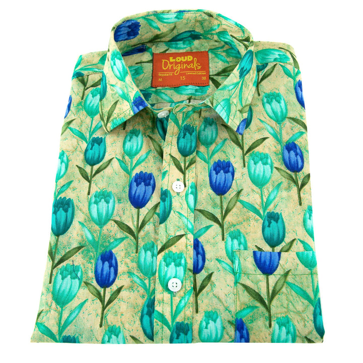 Regular Fit Short Sleeve Shirt - Tulips