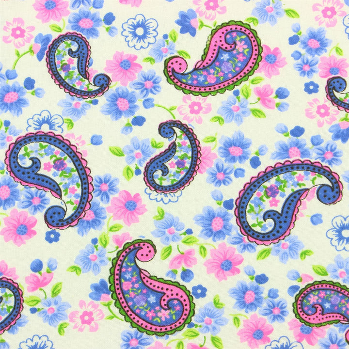 Tailored Fit Short Sleeve Shirt - Purple Paisley Floral