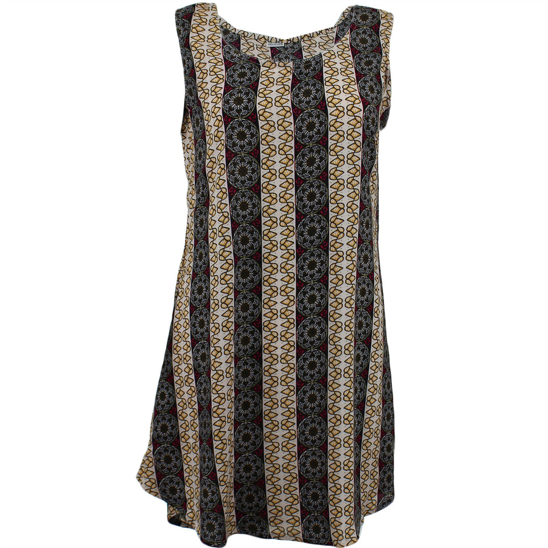Abstract Print Skater Dress
