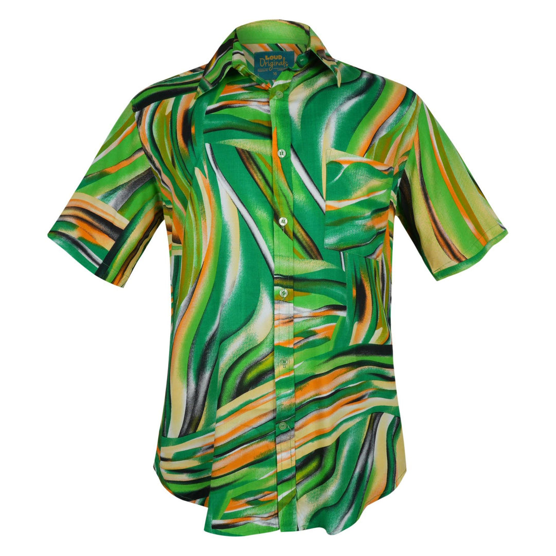 Regular Fit Short Sleeve Shirt - Emeral Wave